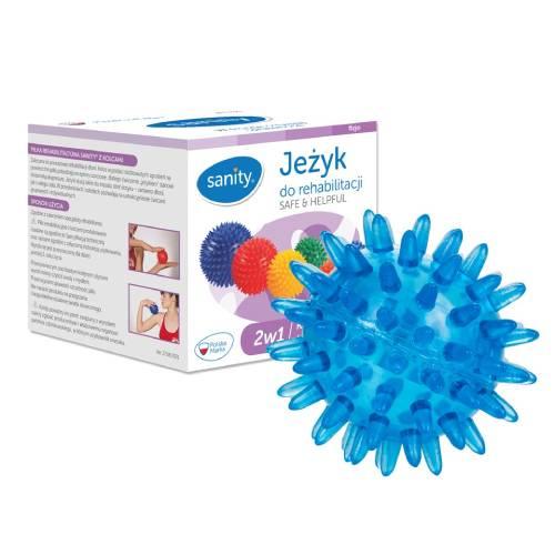 Miniaturka artykułu - SANITY Piłka - Jeżyk do rehabilitacji niebieska 6cm, 1szt.
