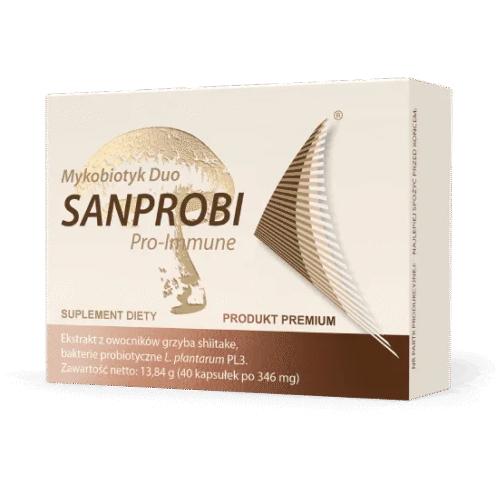 Miniaturka artykułu - Sanprobi Pro-Immune Mykobiotyk Duo, 40 kaps.