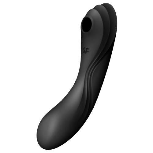 Miniaturka artykułu - Satisfyer Curvy Trinity 4 Wibrator Stymulator łechtaczki z wibracjami czarny