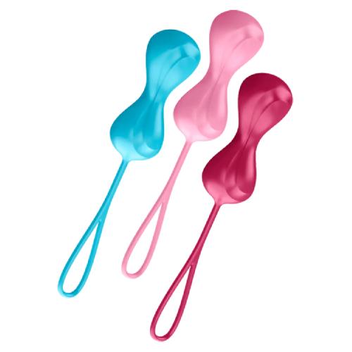 Miniaturka artykułu - Satisfyer Power Balls Training Set Zestaw kulek waginalnych, 3 szt.