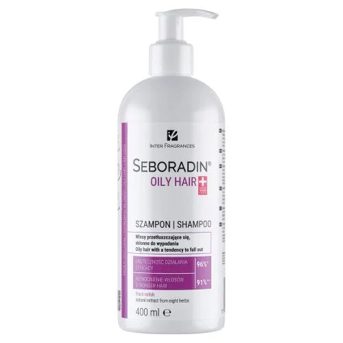 Miniaturka artykułu - SEBORADIN Oily Hair Szampon do włos&oacute;w przetłuszczających się, osłabionych lub wypadających, 400ml