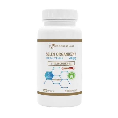 Miniaturka artykułu - Progress Labs Selen organiczny 200 &micro;g, 120 kaps.