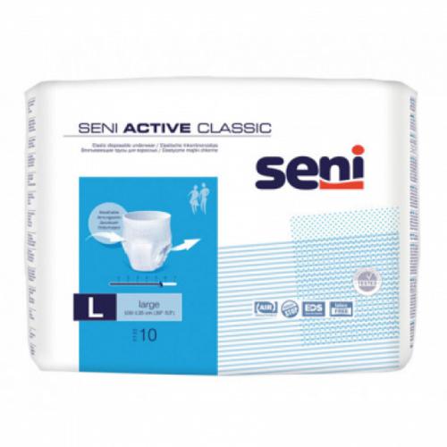 Miniaturka artykułu - SENI ACTIVE CLASSIC Large Majtki chłonne, 10 sztuk VAT 5%