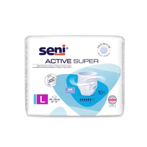 Miniaturka artykułu - SENI ACTIVE SUPER L, 10szt. - Elastyczne majtki chłonne