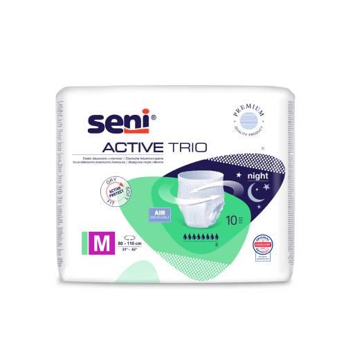 Miniaturka artykułu - SENI ACTIVE TRIO MEDIUM Elastyczne majtki chłonne, 10szt.