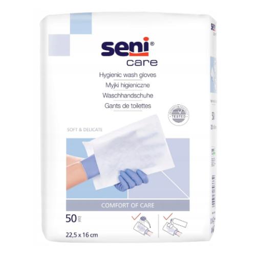 Miniaturka artykułu - SENI CARE Jednorazowe myjki higieniczne, 50szt.