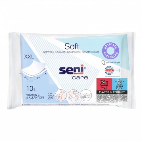 Miniaturka artykułu - Seni Care Soft Chusteczki pielęgnacyjne, 80 szt.