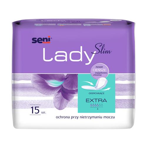 Miniaturka artykułu - SENI LADY SLIM EXTRA Wkładki urologiczne dla kobiet, 15 szt.