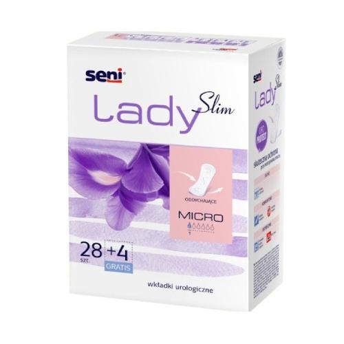 Miniaturka artykułu - SENI LADY Slim Micro wkładki urologiczne, 28+4 szt.