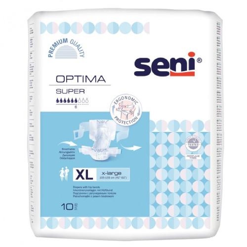 Miniaturka artykułu - SENI OPTIMA SUPER X-LARGE Pieluchomajtki z pasem biodrowym, 10 sztuk
