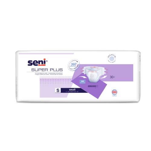 Miniaturka artykułu - SENI SUPER PLUS Pieluchomajtki dla dorosłych Small S, 30szt.