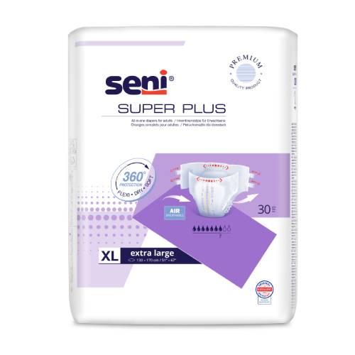 Miniaturka artykułu - SENI SUPER PLUS Pieluchomajtki dla dorosłych X-Large XL, 30szt.