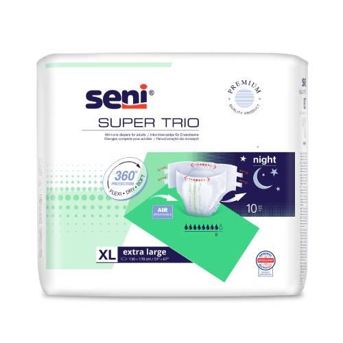 Miniaturka artykułu - SENI SUPER TRIO XL Pieluchomajtki dla dorosłych, 10 szt