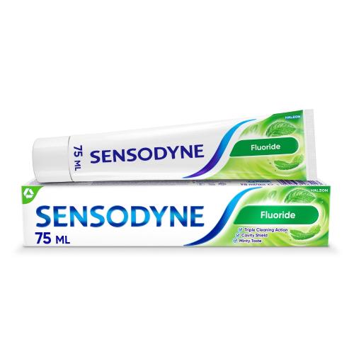 Miniaturka artykułu - Sensodyne Fluoride Pasta do zęb&oacute;w z fluorkiem miętowa, 75 ml