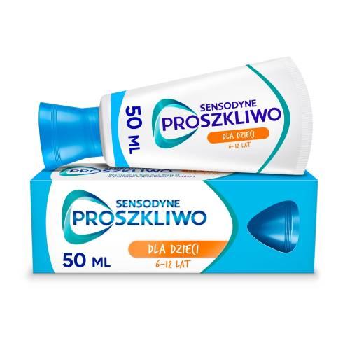 Miniaturka artykułu - Sensodyne ProSzkliwo dla dzieci Pasta z fluorem do zęb&oacute;w chroniąca szkliwo do zęb&oacute;w mlecznych i stałych 6-12 lat, 50 ml