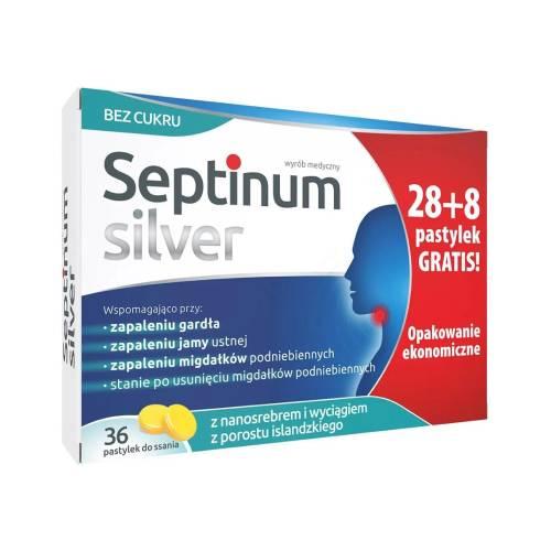 Miniaturka artykułu - Septinum Silver pastylki do ssania, 36 szt.