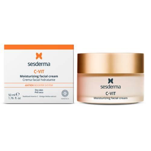 Miniaturka artykułu - SESDERMA C-VIT Nawilżający krem do twarzy z witaminą C, 50 ml