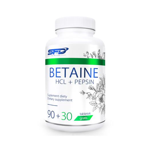 Miniaturka artykułu - SFD BETAINE HCL+PEPSIN, 120 tabletek