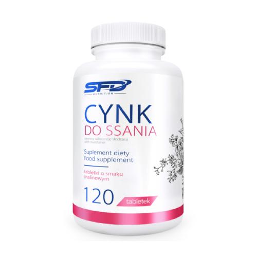 Zdjęcie produktu - SFD - cynk do ssania Malinowy, 120 tabletek