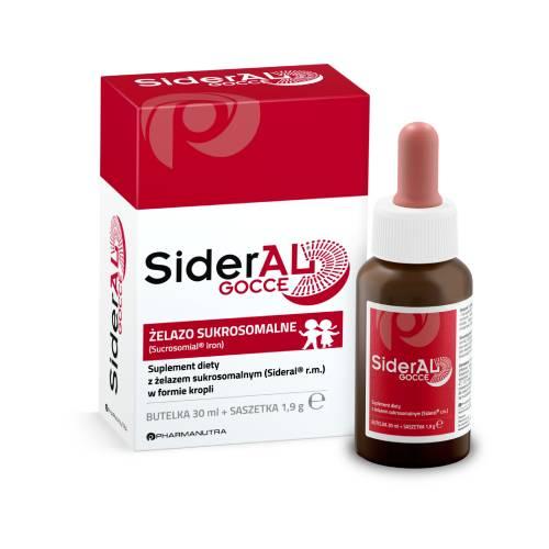Miniaturka artykułu - SiderAL GOCCE Żelazo sukrosomalne krople, 30ml + 1,9g
