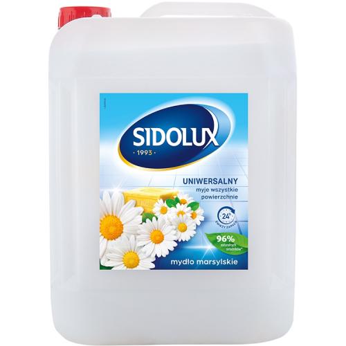 Miniaturka artykułu - SIDOLUX Uniwersalny płyn do mycia Mydło marsylskie, 5l USZKODZONA TYLNA ETYKIETA