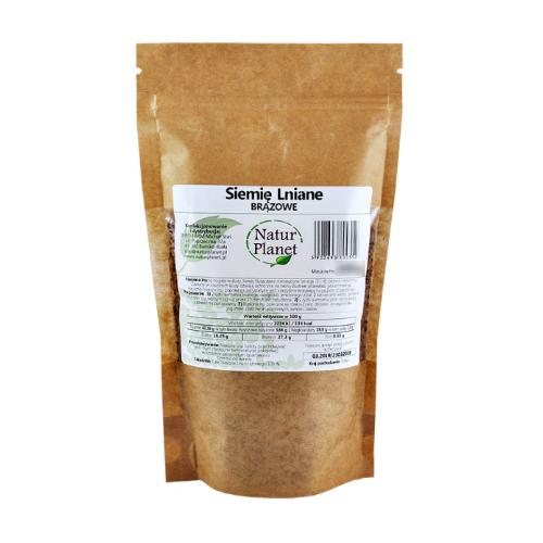 Miniaturka artykułu - Siemię lniane brązowe NaturPlanet  - 250 g