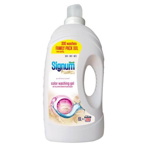 Miniaturka artykułu - Signum Color Żel do prania kolorowych ubrań, 6 l