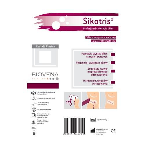Miniaturka artykułu - SIKATRIS Plaster silikonowy na blizny 10x10 -1szt.