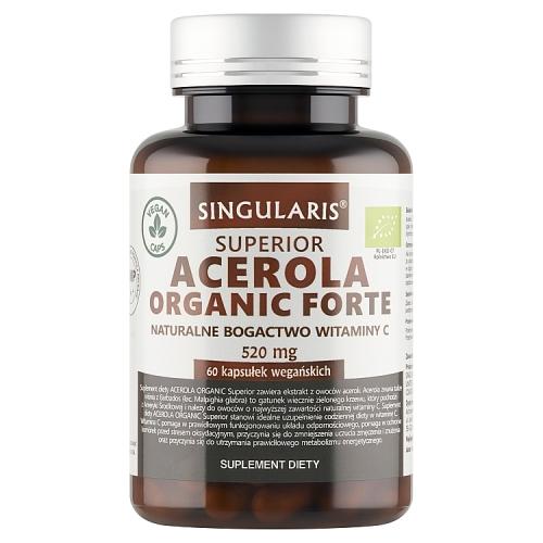 Miniaturka artykułu - SINGULARIS Acerola Organic Forte, 60 kapsułek