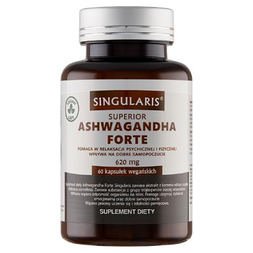 Miniaturka artykułu - SINGULARIS Ashwagandha Forte 620mg, 60 kaps.