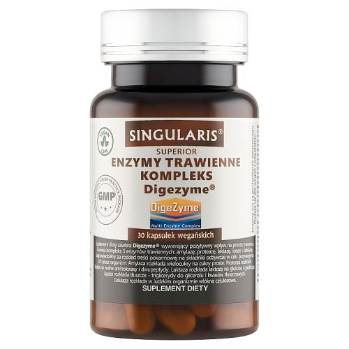 Miniaturka artykułu - SINGULARIS Enzymy trawienne kompleks Digezyme&reg;, 30 kaps.