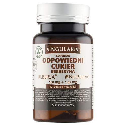 Miniaturka artykułu -  SINGULARIS Odpowiedni cukier Berberyna, 30 kapsułek