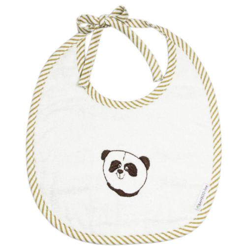 Miniaturka artykułu - BAMBOO LINE Śliniak bambusowy Panda ecru, 1szt.
