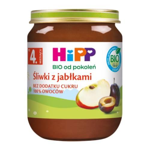 Miniaturka artykułu - HiPP BIO Śliwki z jabłkami po 4. miesiącu, 125 g