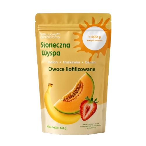 Miniaturka artykułu - Słoneczna Wyspa Owoce liofilizowane melon, truskawka, banan, 60 g