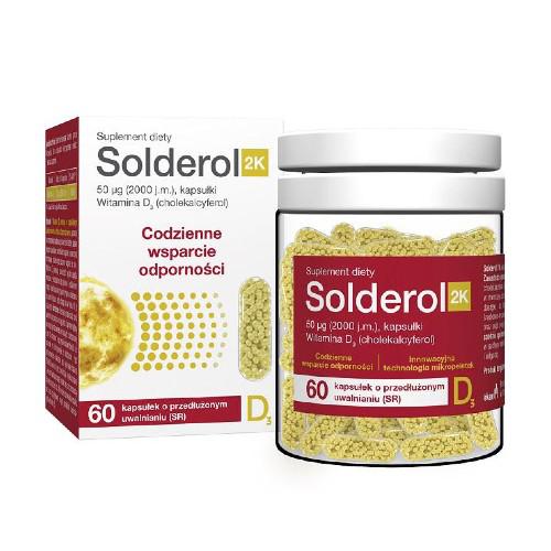 Miniaturka artykułu - SOLDEROL 2K Cholekalcyferol, 60 kaps.