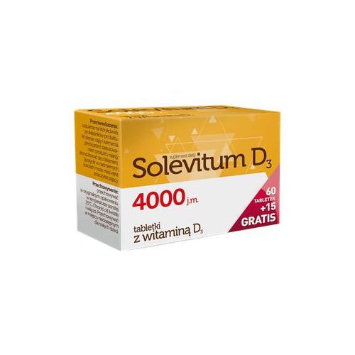 Miniaturka artykułu - Solevitum D3 4000 j.m., 60+15tabl.