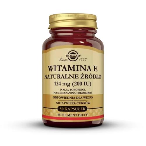 Miniaturka artykułu - Solgar Naturalna Witamina E, 50 kaps.