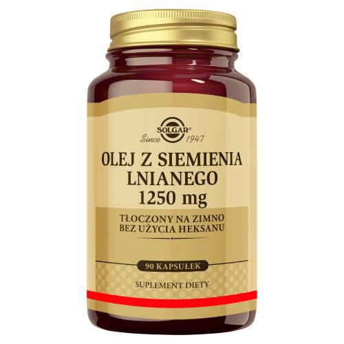 Zdjęcie produktu - SOLGAR Olej z siemienia lnianego 1250 mg - 90 kapsułek KR&Oacute;TKA DATA 30.06.2026
