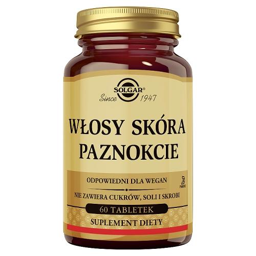 Miniaturka artykułu - SOLGAR Włosy Sk&oacute;ra Paznokcie, 60 tabl.