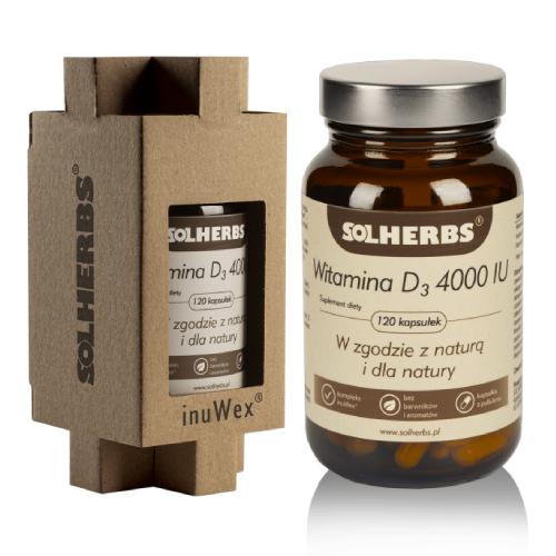 Miniaturka artykułu - Solherbs Witamina D3 4000 IU, 120 kaps.
