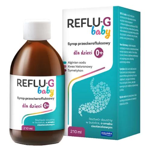 Miniaturka artykułu - Reflu-G Baby Syrop przeciwrefluksowy dla dzieci 0+, 210 ml