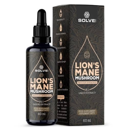 Miniaturka artykułu - Solve Labs Lion's Mane Sopl&oacute;wka Jeżowata, 60 ml