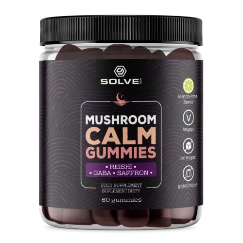 Miniaturka artykułu - Solve Labs Mushroom Calm Gummies Żelki bez cukru, 60 szt.