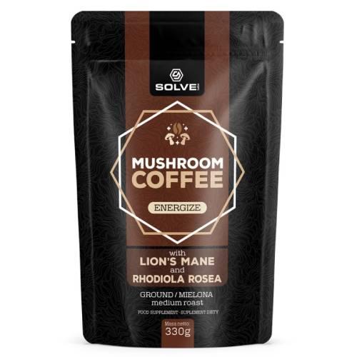 Miniaturka artykułu - Solve Labs Mushroom Coffee Lion's mane + Rhodiola, 330 g