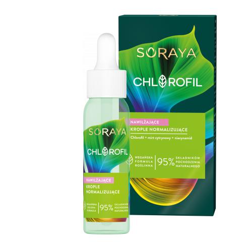 Miniaturka artykułu - SORAYA CHLOROFIL Nawilżające Krople Normalizujące do twarzy, 30ml