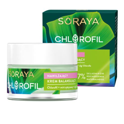 Miniaturka artykułu - SORAYA CHLOROFIL Nawilżający Krem Balansujący do twarzy, 50ml