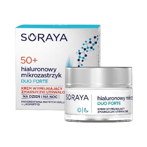 Miniaturka artykułu - SORAYA Hialuronowy Mikrozastrzyk Duo Forte 50+ krem wypełniający zmarszczki utrwalone, 50ml