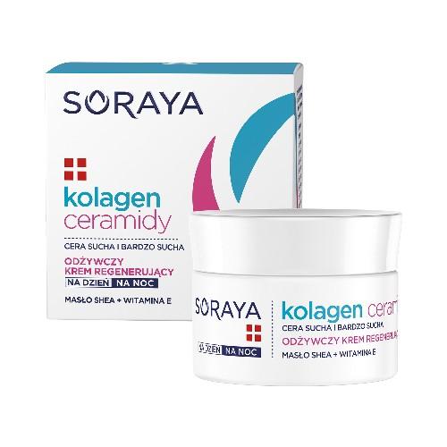 Miniaturka artykułu - SORAYA Kolagen & Ceramidy odżywczy krem regenerujący na dzień i noc, 50ml