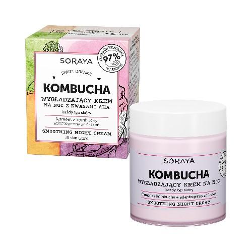 SORAYA Kombucha wygładzający krem na noc z kwasami AHA, 75ml